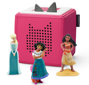 lot 185 image: Tonies Disney Toniebox Audio Player Bundle with Elsa, Moana, and Mirabel