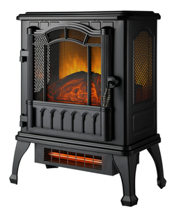 lot 441 image: Mainstays 2-Setting 3D Electric Stove Heater with Life-like Flame