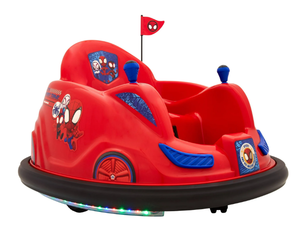 lot 559 image: Spidey & His Amazing Friends by Flybar, 6V Bumper Car Ride on, for Kids 1.5- 4 Years