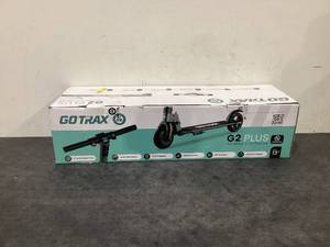 lot 716 image: GOTRAX G2Plus Foldable Electric Scooter for Adult Teens Age of 8 with 6 Tires, 200W 12mph, Gray