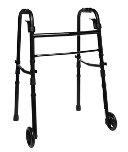 lot 332 image: Equate Folding Walker with Wheels, Black