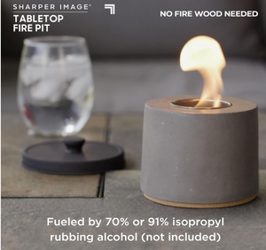 lot 277 image: LOT OF 2 Tabletop Fire Pit by Sharper Image- Portable