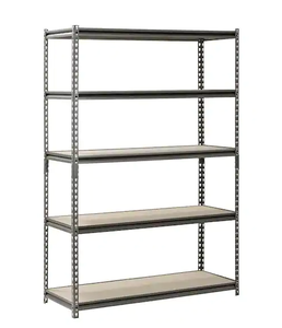 lot 295 image: Muscle Rack 5-Tier Boltless Steel Garage Storage Shelving Unit in Silver Vein ( 48 in. W x 72 in. H x 18 in. D)