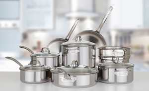 lot 305 image: 13PCS Viking Culinary Tri-Ply Cookware Set Stainless Steel