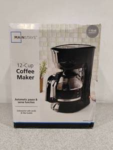 lot 12 image: NEW MAINSTAYS 12-CUP COFFEE MAKER