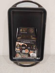 lot 27 image: NEW THYME & TABLE ENAMELED CAST IRON GRIDDLE