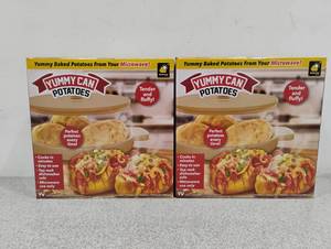 lot 40 image: 2 NEW BULBHEAD YUMMY CAN POTATOES BAKE POTATOES FROM MICROWAVE