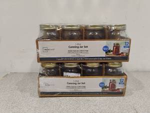 lot 51 image: 2 NEW MAINSTAYS 1PINT CANNING JAR SET