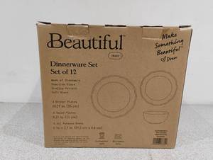 lot 69 image: NEW BEAUTIFUL DINNERWARE 11PC SET ( ONE BROKEN BOWL )
