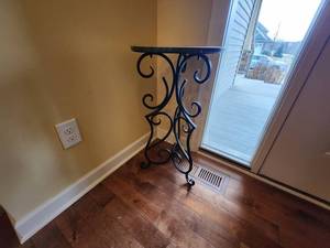 lot 147 image: Elegant Wrought Iron Side Table