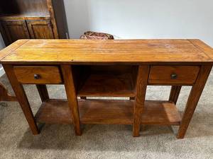 lot 155 image: Rustic Wooden Console Table