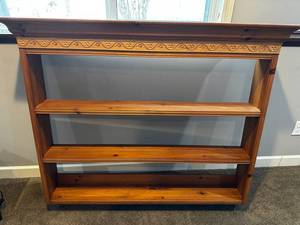 lot 156 image: Wooden Bookshelf with Carved Detailing