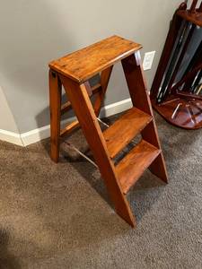 lot 181 image: Vintage Wooden Step Ladder