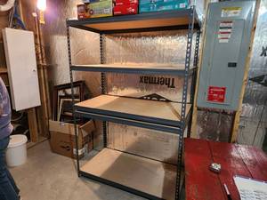 lot 191 image: Heavy Duty Metal Shelving Unit