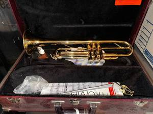 lot 246 image: Brass Trumpet with Case & Accessories