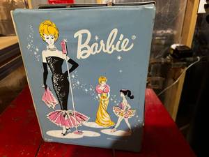 lot 251 image: Vintage Barbie & Ken Doll Set with Case