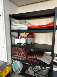 lot 293 image: Metal Storage Shelving Unit Contents Not Included