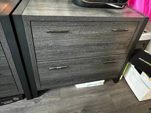 lot 4A image: Modern Two-Drawer Filing Cabinet - Contents not included