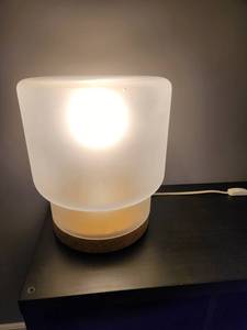 lot 41 image: Modern Frosted Glass Table Lamp