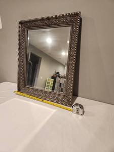 lot 51 image: Handcrafted Mirror with Gold Leaf