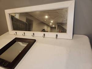 lot 56 image: Wall Mirrors with Hooks Set