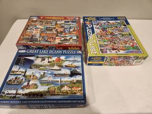 lot 102 image: Minnesota Themed 1000-Piece Puzzle Lot