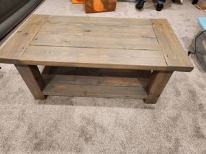 lot 124 image: Rustic Wooden Coffee Table