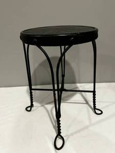 lot 179 image: Vintage Black Metal Stool