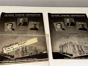 lot 219 image: 1940s Chicago Stadium Hockey Programs
