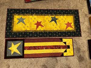 lot 232 image: Handmade Quilted Table Runners