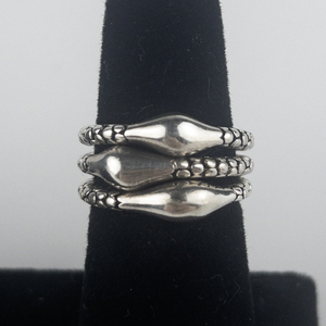 Michael Dawkins Set Of 3 Snakeskin Texture Sterling Silver Rings. Size 7.75 - 8.