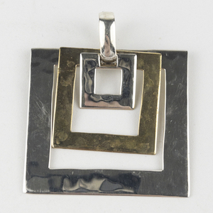 Mobile Pendant brass &amp sterling silver enhancer (no chain)