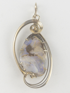 New old Stock Beautiful Boulder Opal, gold filled wire pendant (no chain) Estimated Replacement value $300