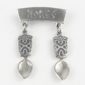 Norge Pewter Brooch .