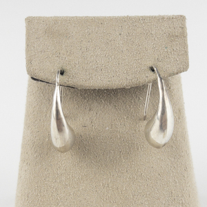 Sterling Silver French Wire Drop Earrings .