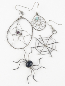 Spider & Spiderweb Silver Tone Sterling Silver & Base Metal Parts Bundle.