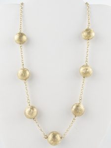 Milor  Satin Bead Vermeil Necklace.