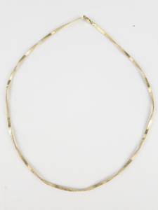 Linx (Italy)  Twisted Texture Wrapped Wire Vermeil Necklace.