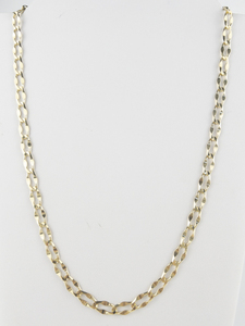 Milor  22 In Curb Link Vermeil Chain Necklace.