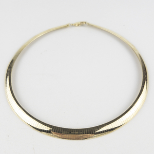 Milor  Wide vermeil Omega Collar Necklace.