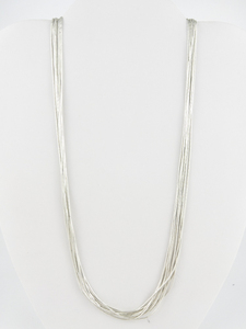Jay King  Liquid Heishi Sterling Silver Multi-Strand Bead Necklace.