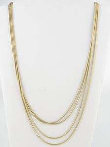 60 Vermeil Opera Snake Chain.