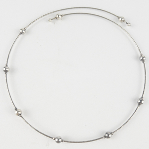 Sunstone  Thin Braided Sterling Silver Herringbone Necklace.