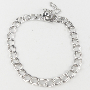 Sterling Silver Chain Bracelet . Perfect For A Starter Charm Bracelet