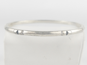 Reveriano Castillo Heavy Sterling Silver Bangle.