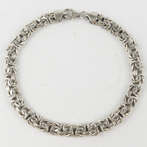 Atasay Kuyumucluk Byzantine Sterling Silver Chain Bracelet .