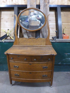 Antique Dresser with Mirror