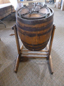 Antique Barrel Butter Churn on Stand