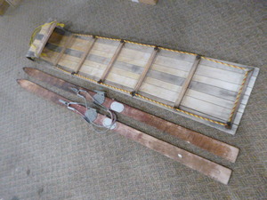 Sled and Skis