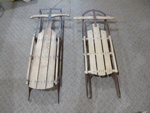 2 Vintage  Sleds